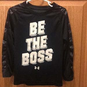 Under Armour Boys 4 Black Long Sleeve Shirt